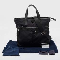 Prada Black Nylon and Leather Multipocket Tote