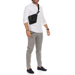 Prada Black Re-Nylon and Saffiano Leather Shoulder Bag