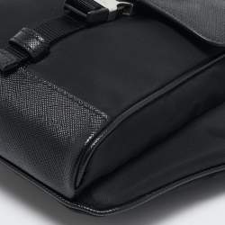 Prada Black Re-Nylon and Saffiano Leather Shoulder Bag