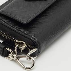 Prada Black Saffiano Leather Coin Purse