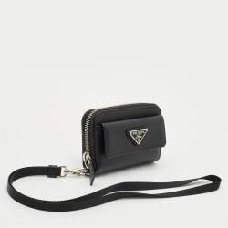 Prada Black Saffiano Leather Coin Purse