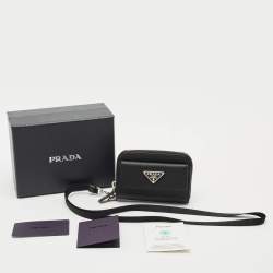 Prada Black Saffiano Leather Coin Purse