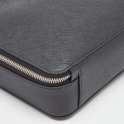 مملوكة مسبقًا حقيبة كتف برادا متوسطة بياقة جلد سفينانو سوداء