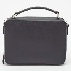 مملوكة مسبقًا حقيبة كتف برادا متوسطة بياقة جلد سفينانو سوداء