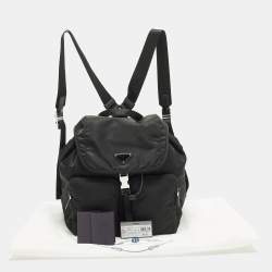 مملوكة مسبقًا Prada Explore Drawstring Black Nylon Backpack