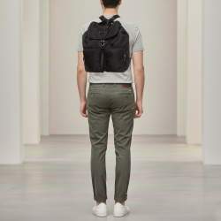 مملوكة مسبقًا Prada Explore Drawstring Black Nylon Backpack