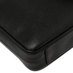 Prada Black Saffiano Lux Leather Laptop Bag