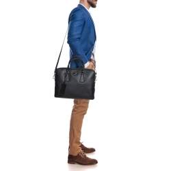 Prada Black Saffiano Lux Leather Laptop Bag