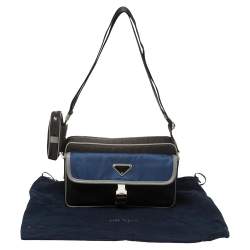Prada Black/Blue Nylon Crossbody Bag