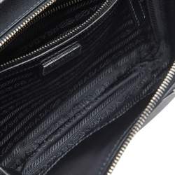 Prada Black Saffiano Leather Brique Messenger Bag