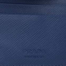 Prada Tricolor Saffiano Stripe Leather Logo Bifold Wallet