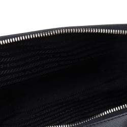 مملوكة مسبقًا حقيبة كروس برادا جلد سافيانو أسود صغيرة