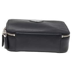 مملوكة مسبقًا حقيبة كروس برادا جلد سافيانو أسود صغيرة