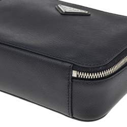 مملوكة مسبقًا حقيبة كروس برادا جلد سافيانو أسود صغيرة