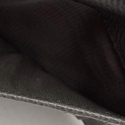Pre Owned Prada Grey Leather Logo Bifold Card Case