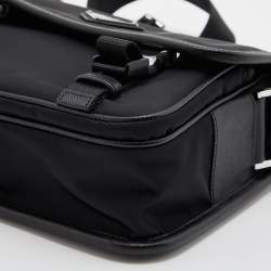Prada Black Re-Nylon And Saffiano Leather Messenger Bag