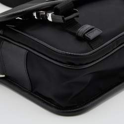 Prada Black Re-Nylon And Saffiano Leather Messenger Bag