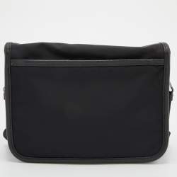 Prada Black Re-Nylon And Saffiano Leather Messenger Bag