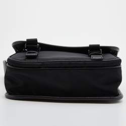 Prada Black Re-Nylon And Saffiano Leather Messenger Bag