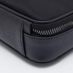 Prada Black Re-Nylon and Saffiano Leather Brique Crossbody Bag
