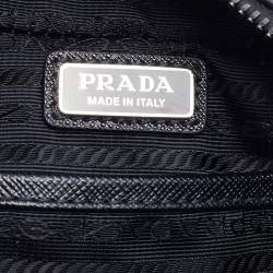 Prada Black Re-Nylon and Saffiano Leather Brique Crossbody Bag