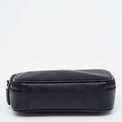 Prada Black Re-Nylon and Saffiano Leather Brique Crossbody Bag