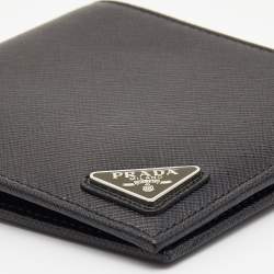 Prada Saffiano Leather Triangle Logo Bifold Wallet