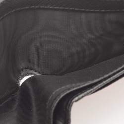 Pre Owned Prada Black Saffiano Metal Leather Triangle Logo Bifold Wallet
