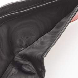 Pre Owned Prada Black Saffiano Metal Leather Triangle Logo Bifold Wallet