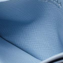 Pre Owned Prada Blue Saffiano Metal Leather Card Holder