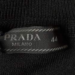 Prada Black Rib Knit Turtleneck Sweater XS