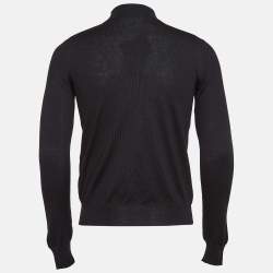 Prada Black Wool Rib Knit Turtle Neck Sweater XS