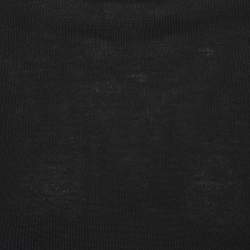 Prada Black Wool Rib Knit Turtle Neck Sweater XS