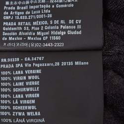 Prada Grey Wool Rib Knit Cardigan XS