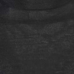 Pre Owned Prada Black Wool Rib Knit Turtle Neck Sweater XS
