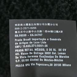 Prada Black Rib Knit Zip-Up Cardigan L