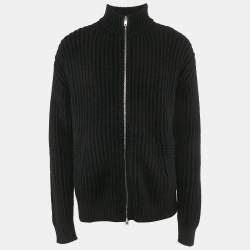 Prada Metallic Blue Lurex Knit Short Sleeve Sweater L Prada