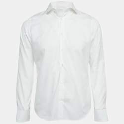 Prada White Cotton Formal Shirt M