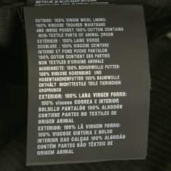 Pre Owned Prada Grey Wool Buttoned Straight Fit Trouser XL