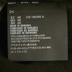 Pre Owned Prada Black Cotton Knit Collared Sweatshirt M