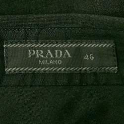 Pre Owned Prada Black Wool Tailored Trousers S