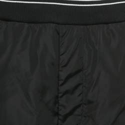 Pre Owned Prada Black Cotton and Re-Nylon Triangle Logo Shorts M