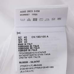 مملوكة مسبقًا Prada White Cotton Button Front Shirt S