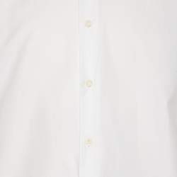 مملوكة مسبقًا Prada White Cotton Button Front Shirt S
