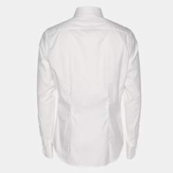 مملوكة مسبقًا Prada White Cotton Button Front Shirt S