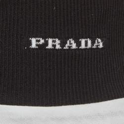 Pre Owned Prada White Jersey Mock Neck T-Shirt S