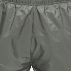 Pre Owned شورت سباحة برادا نايلون بأربطة رمادي مقاس صغير جدا