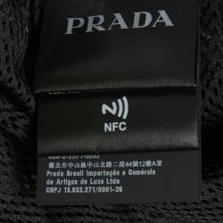 Pre Owned شورت سباحة برادا نايلون بأربطة رمادي مقاس صغير جدا
