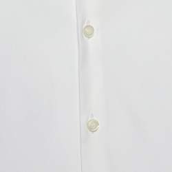 Pre Owned Prada White Cotton Long Sleeve Shirt S