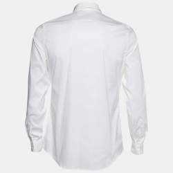 مملوكة مسبقًا قميص برادا قطن أبيض بأكمام طويلة مقاس صغير ( سمول )